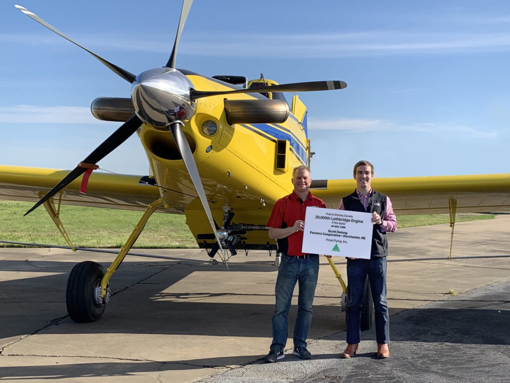 20,000th Lethbridge-built Pratt & Whitney engine installed in Air Tractor airplane