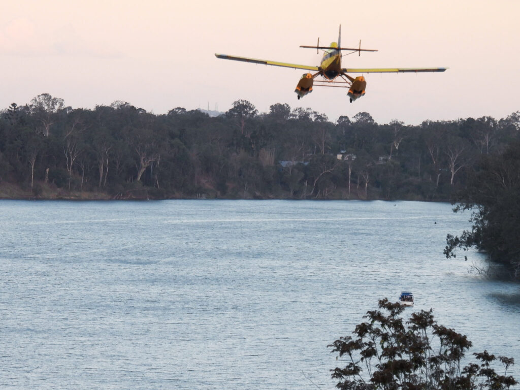 River or runway? Water bombers blitz the Burnett