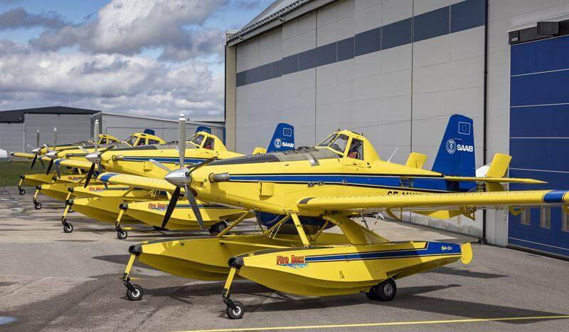 Fourth New Air Tractor 802F Fire Boss Arrives in Sweden