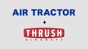 Air Tractor and Thrush Aircraft logos combined, representing leading manufacturers in agricultural aviation and crop dusting technology.