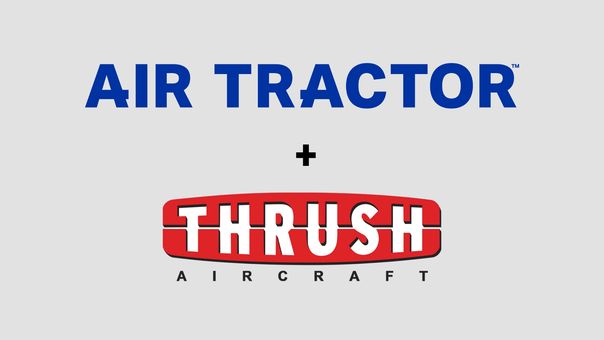Air Tractor and Thrush Aircraft logos combined, representing leading manufacturers in agricultural aviation and crop dusting technology.